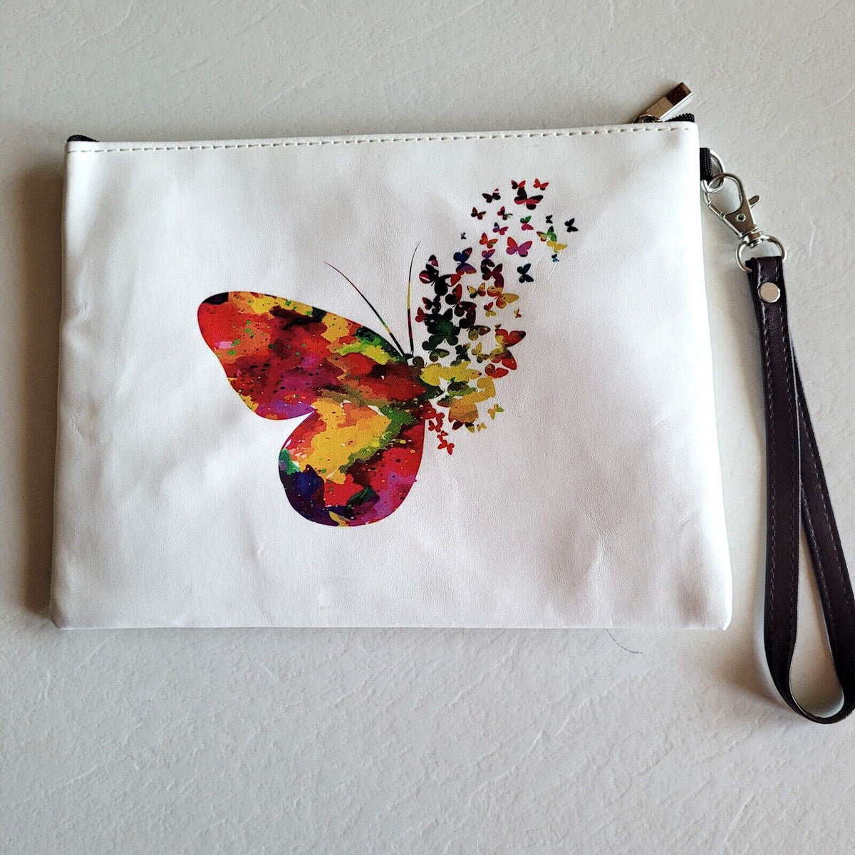 Butterfly Makeup Bag Cosmetic Pouch Travel Toiletry Case Wristlet