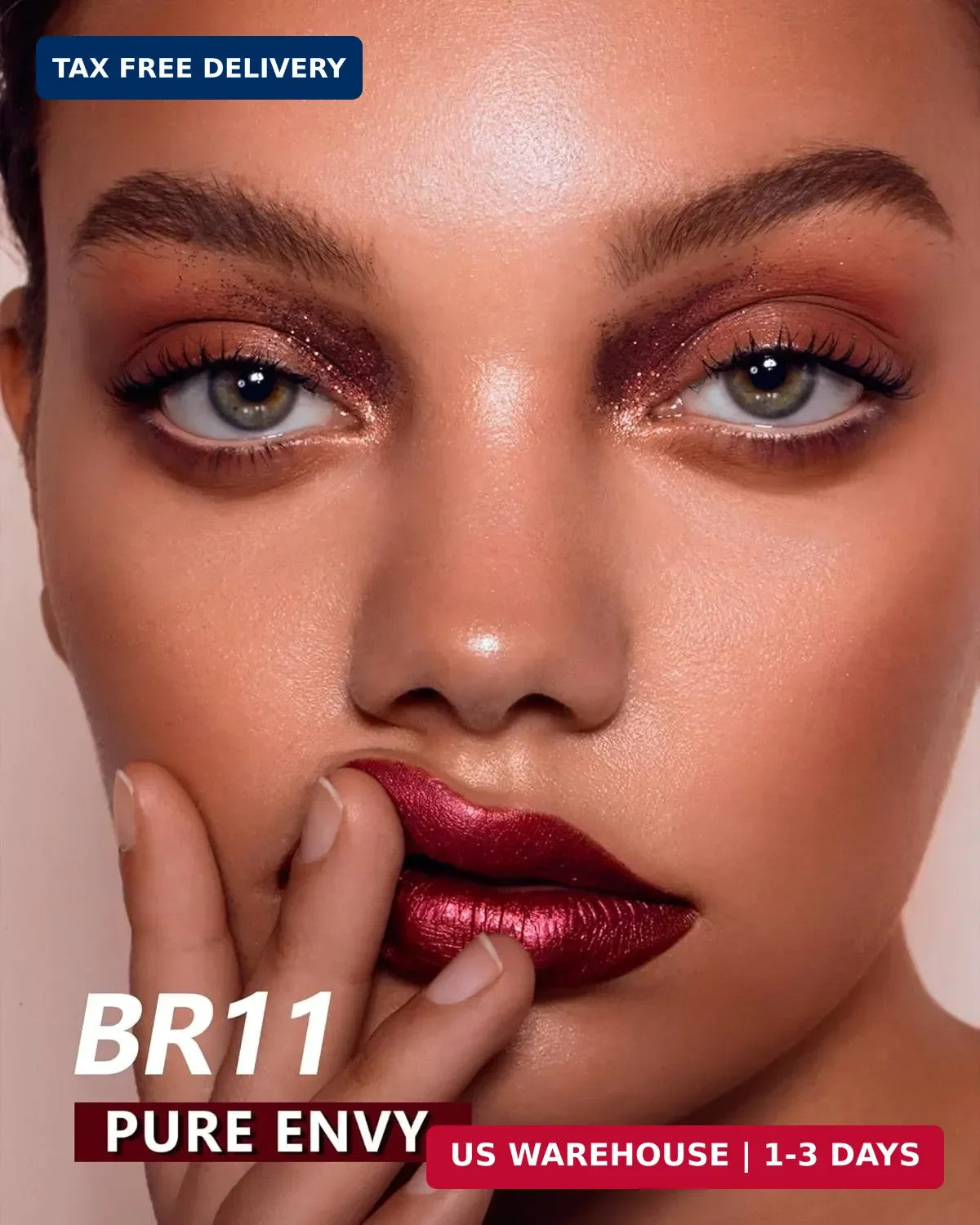 Long-Lasting Metallic Lipstick for Women - Glitter & Hydrating Formula