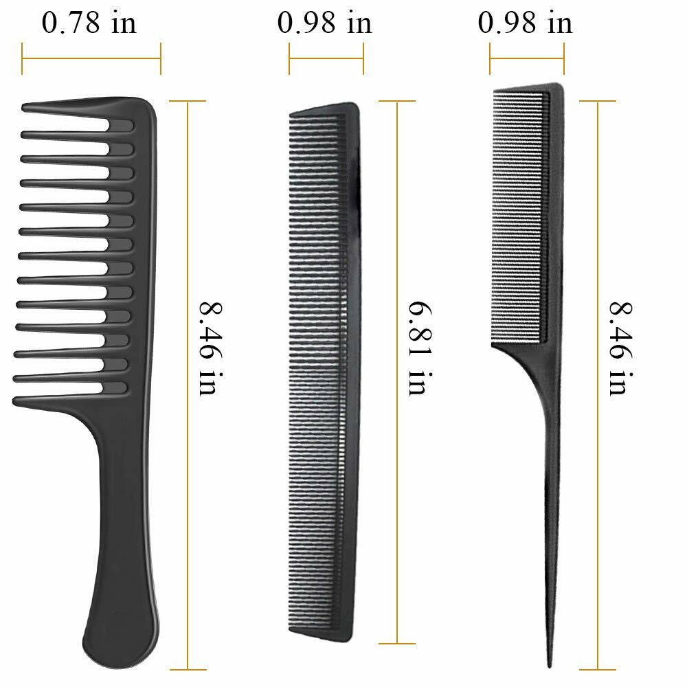 Anti-Static Heat-Resistant Hair Comb Set for All Hair Types - 4 Pack