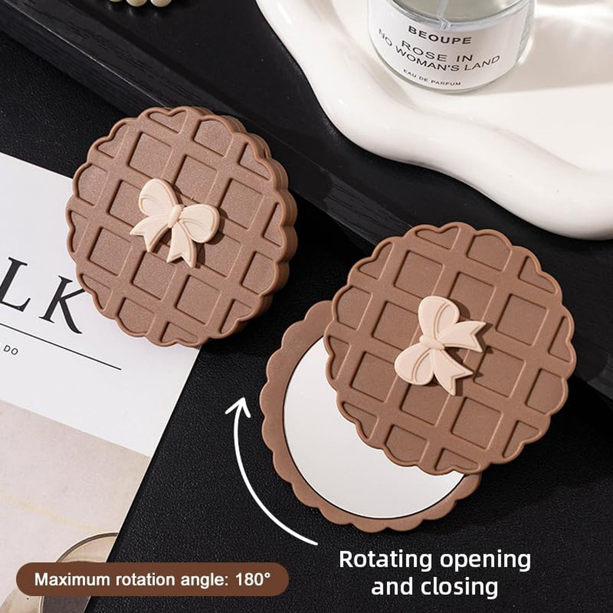 Mini Round Makeup Mirror for Travel & Purse - Compact & Portable
