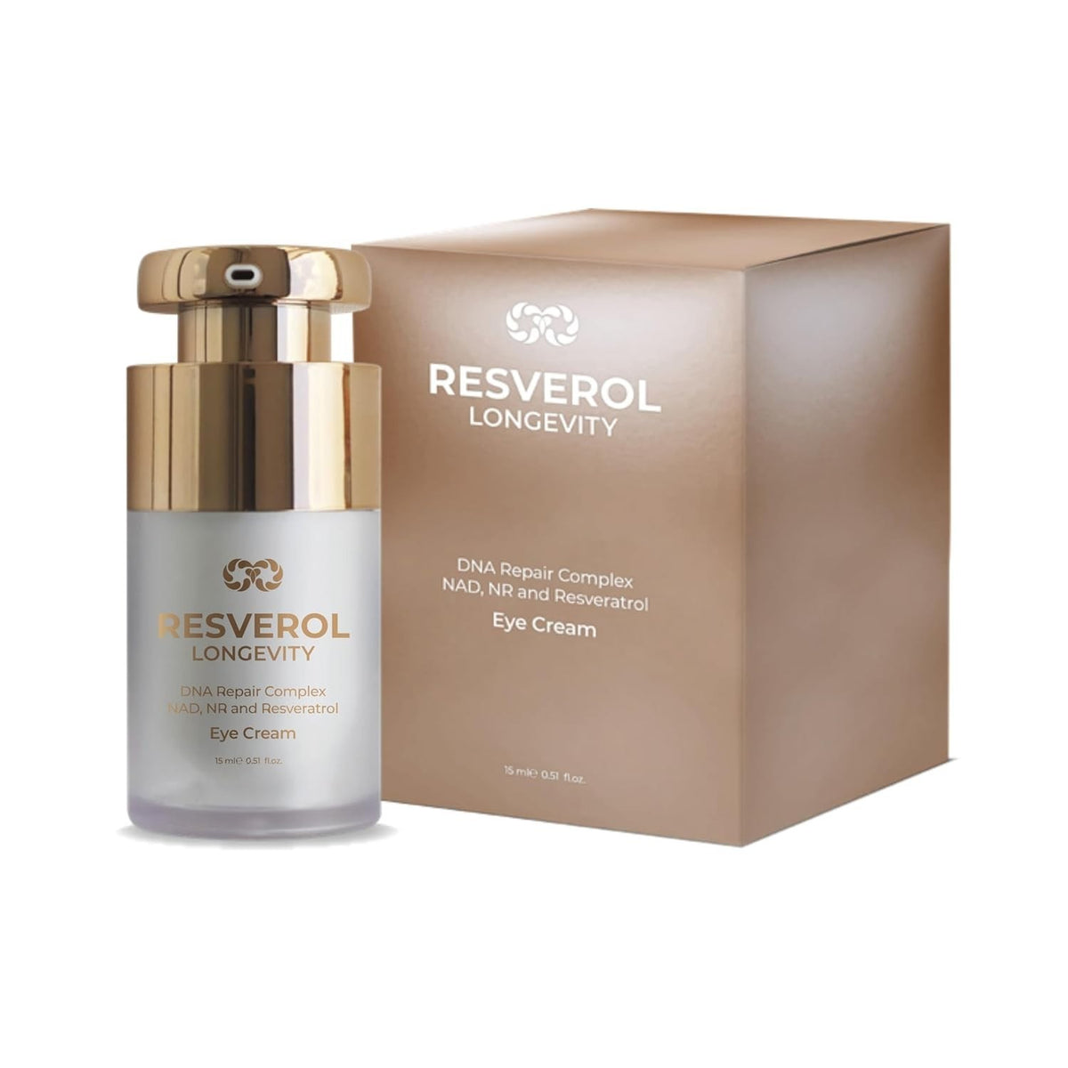 Anti-Aging Eye Cream with Resveratrol & Peptides - Brighten & Hydrate - 15ml
