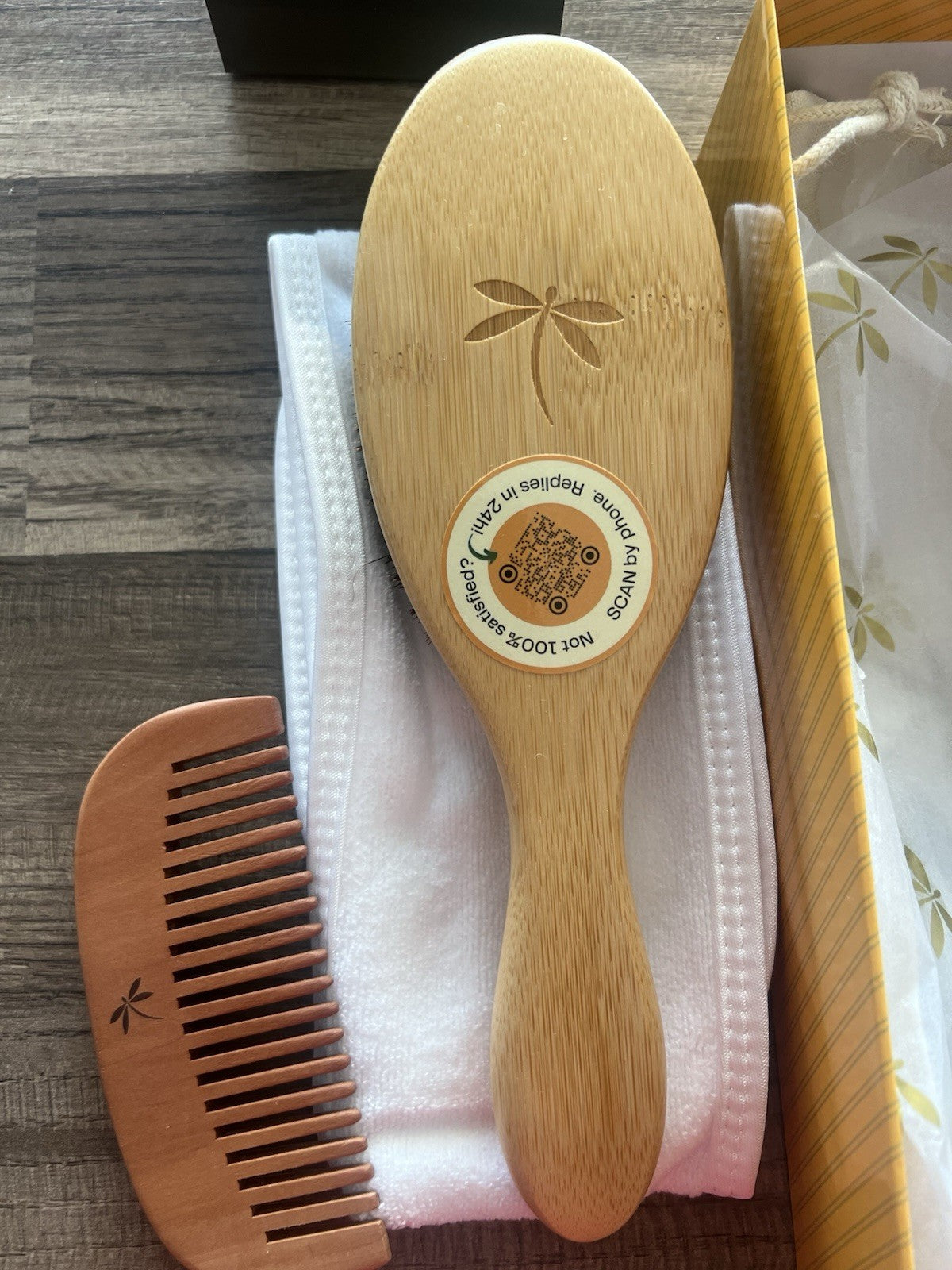 Belula Boar Bristle Hair Brush Set - 4 Piece Natural Hair Care Kit