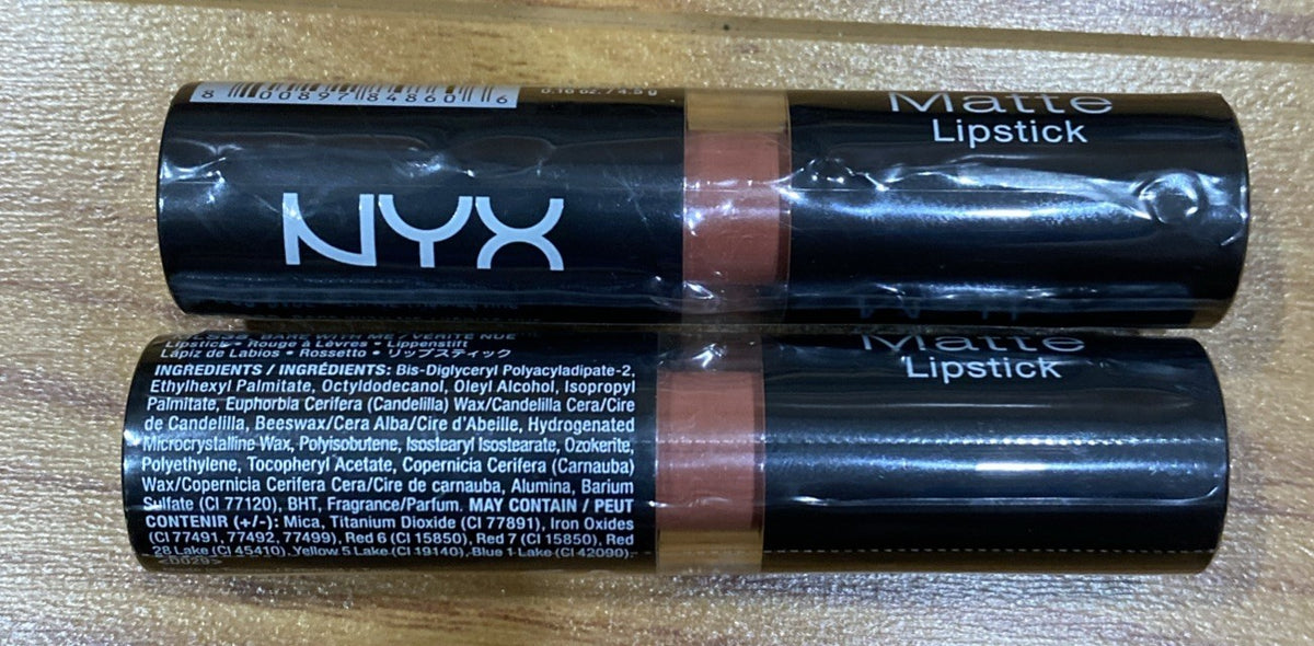 NYX Matte Lipstick MLS38 Bare With Me Full Size Set - Sealed