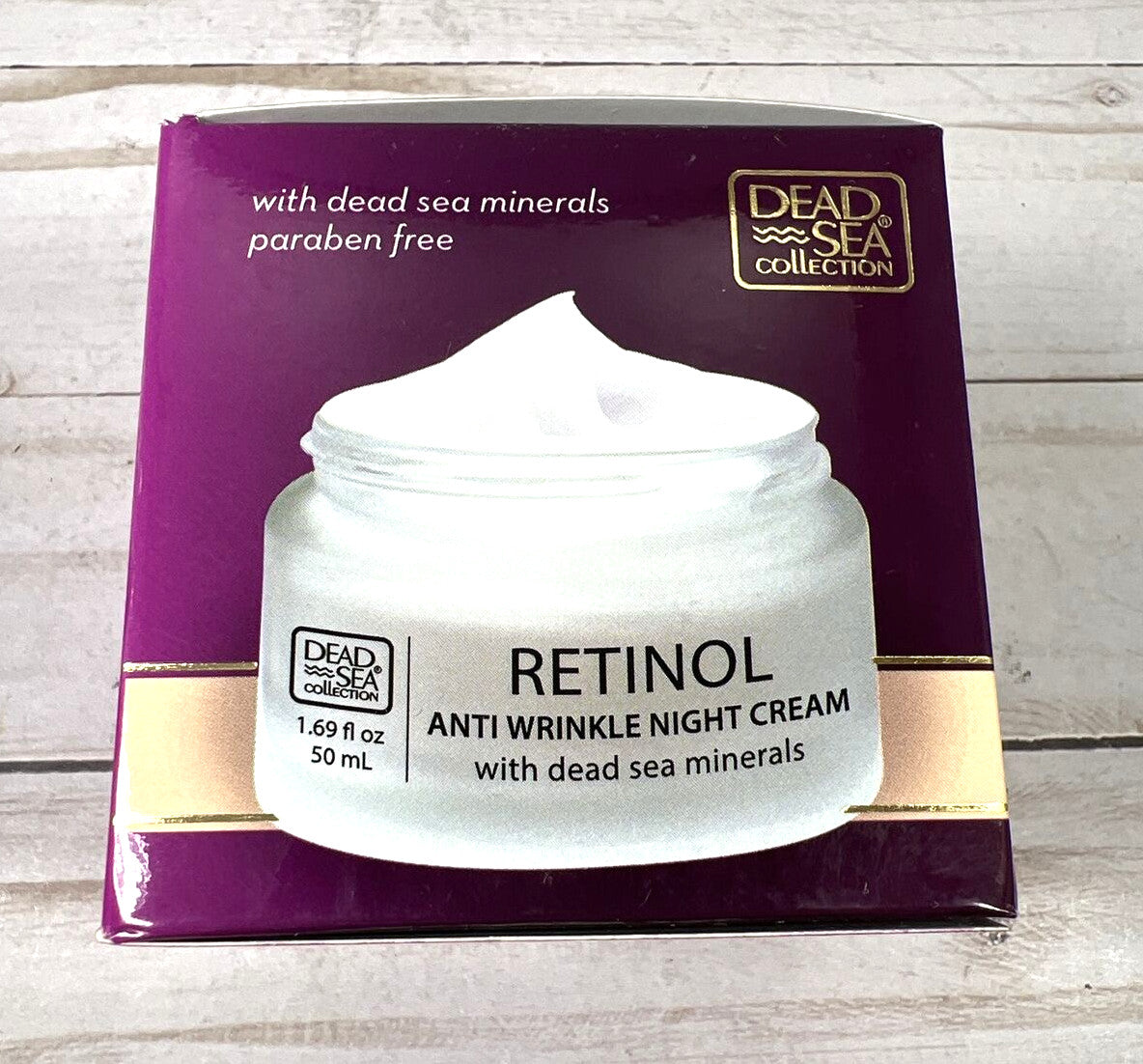 Retinol Night Cream for Wrinkle Reduction - Dead Sea Collection 1.69oz Each (2 Pack)