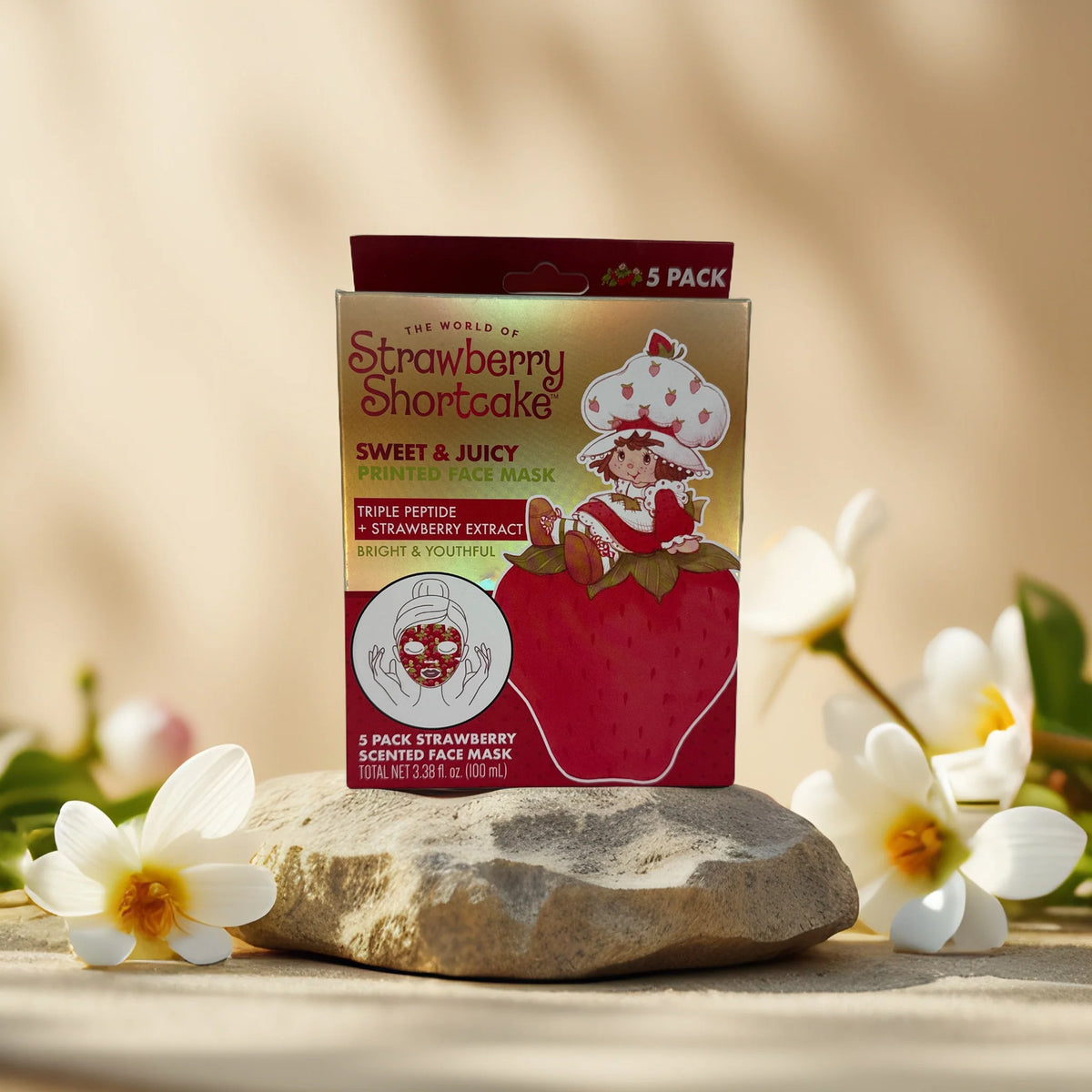 Strawberry Brightening Facial Masks - 5 Pack