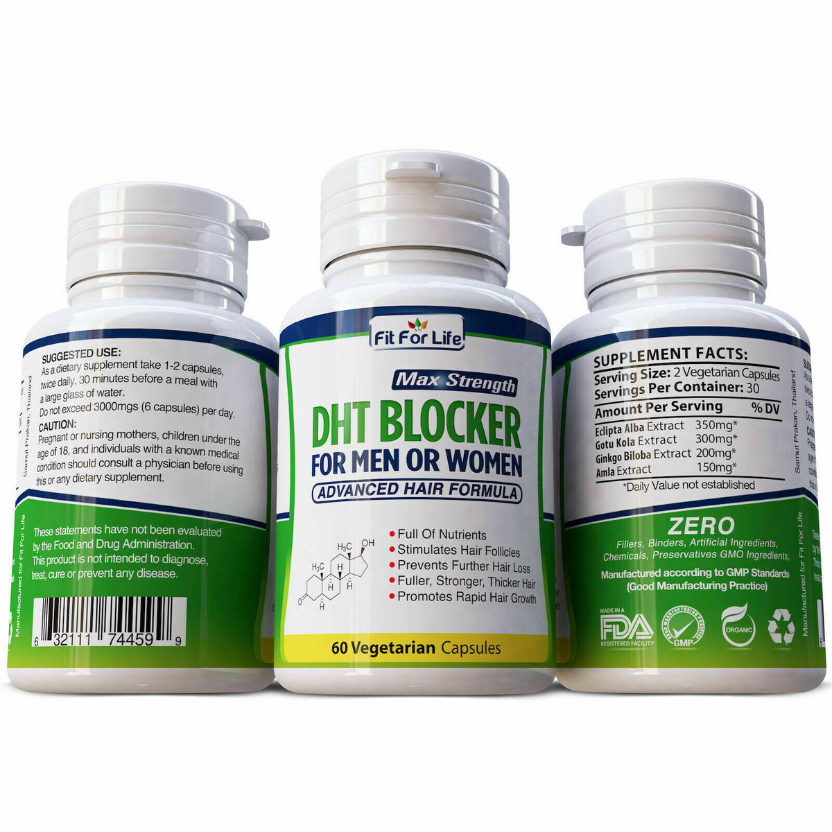 Hair Loss Treatment - DHT Blocker Capsules, 240 Count