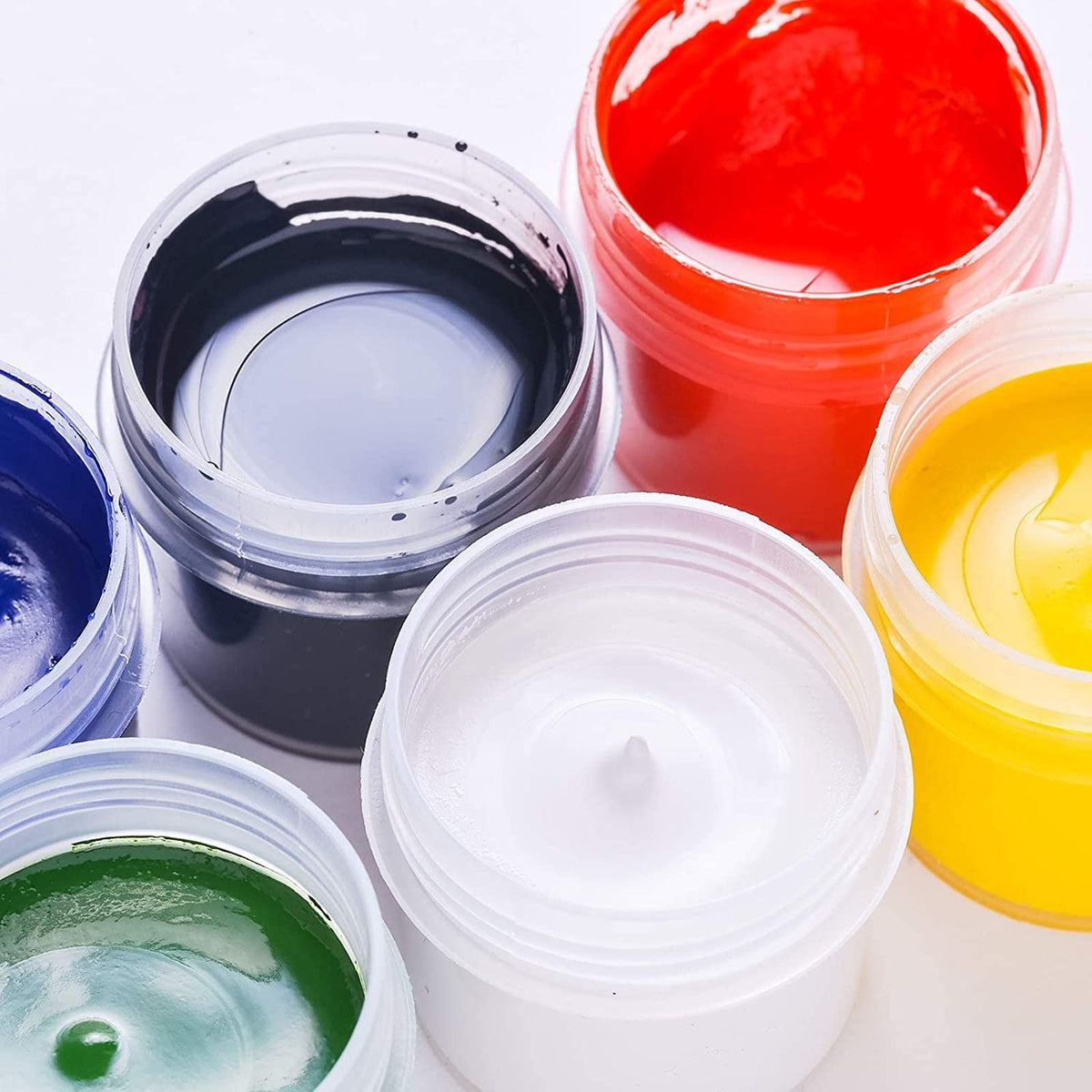 120ml Transparent Plastic Cosmetic Jars with White Twist-Off Lids - Pack of 36