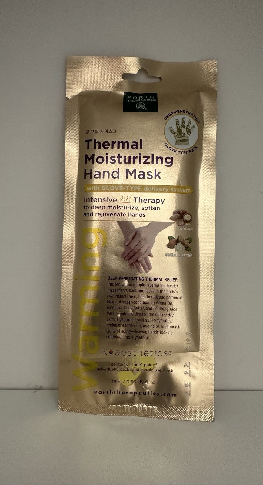 Thermal Moisturizing Hand Mask with Shea & Argan Butter Gloves