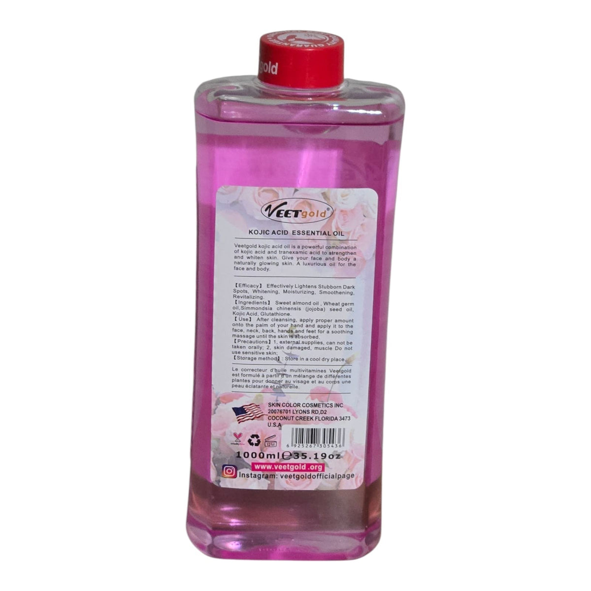 Kojic Acid Face & Body Corrector Oil - Brightening Skin Care 1000ml