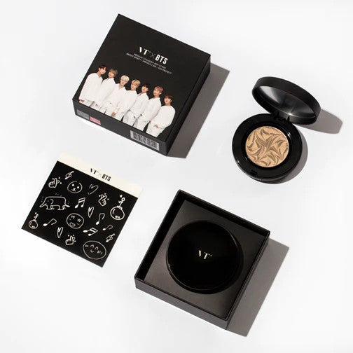 VT X BTS Collagen Pact Skin Cover SPF50+ with Stickers #23 - Black Edition