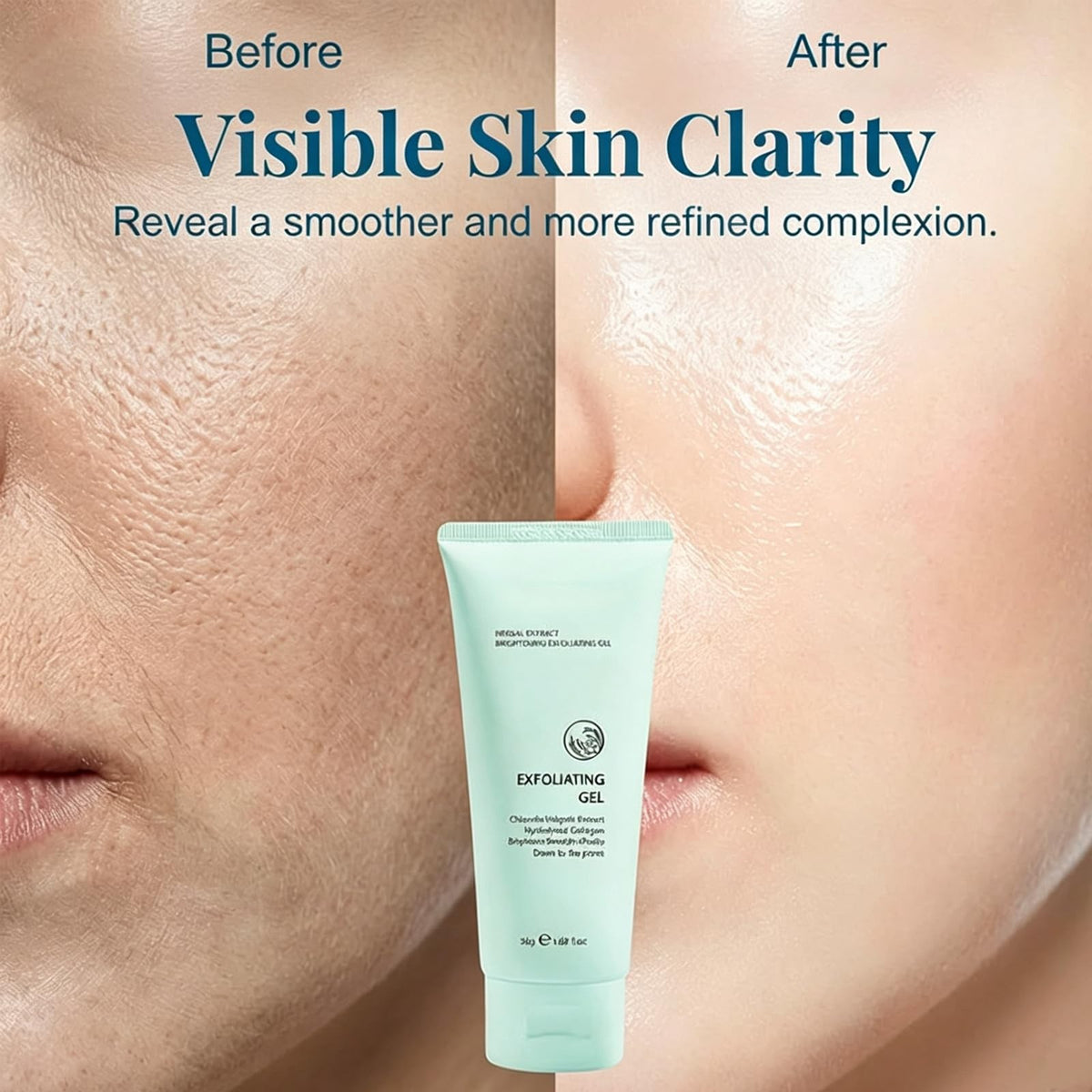 Exfoliating Gel Herbal Extract Gentle Facial Exfoliator For Deep