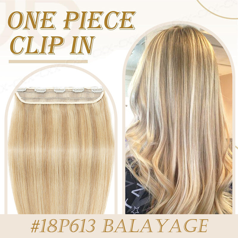Thick Clip-In Human Hair Extensions Full Head 100% Remy Hair, Natural Black