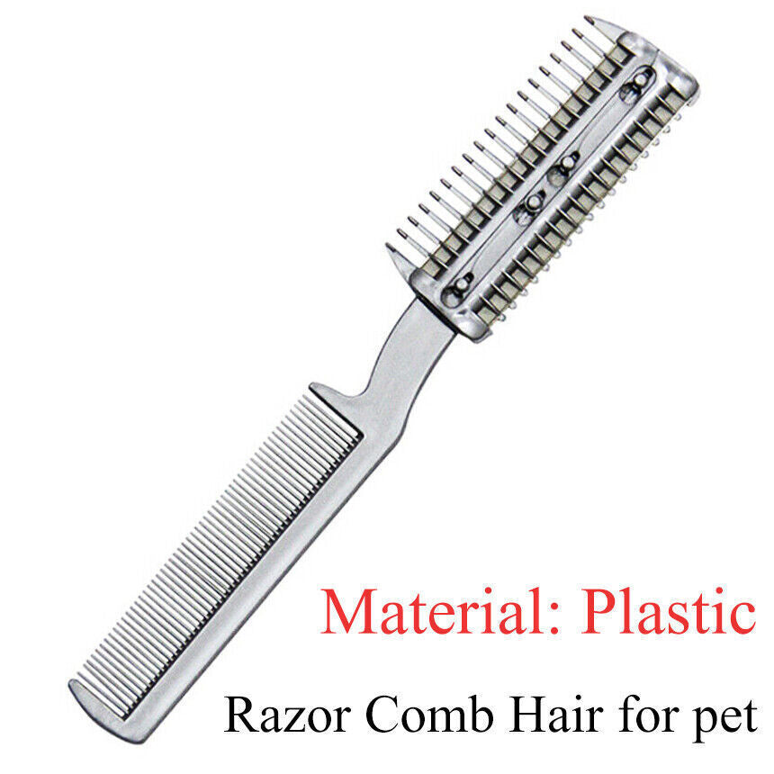 Pet Grooming Razor Comb for Dog and Cat Hair Cutting and Thinning - 2 Pack
