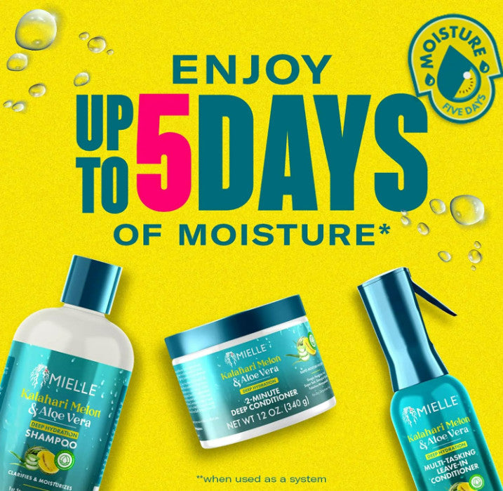 Kalahari Melon & Aloe Vera Hair Care Set - Shampoo Conditioner Oil Curl Glaze