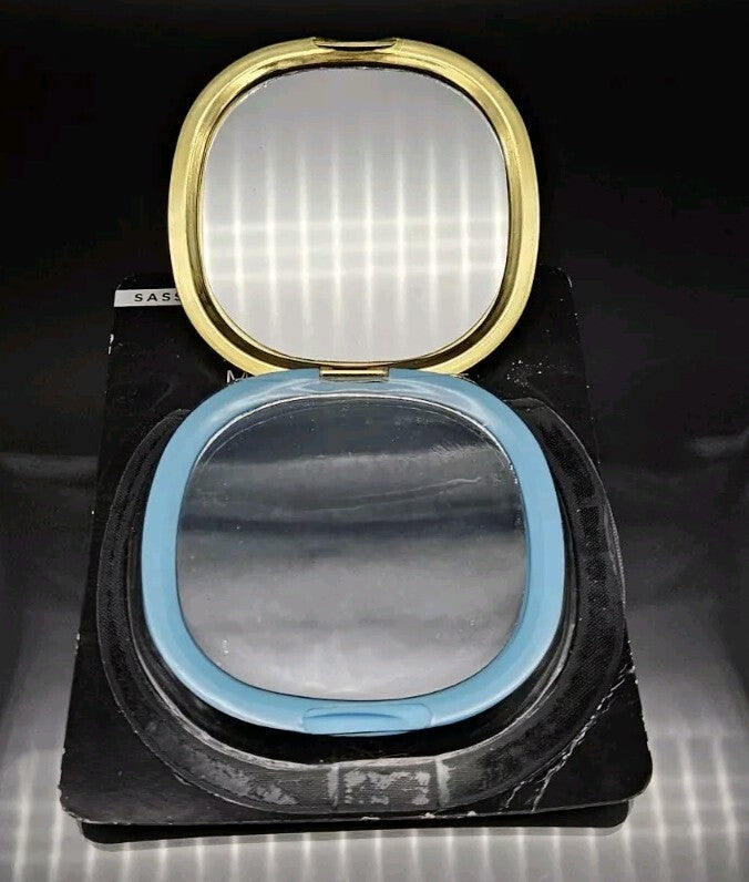 10X Magnification Dual Mirror Compact - Blue Makeup & Face Mirror