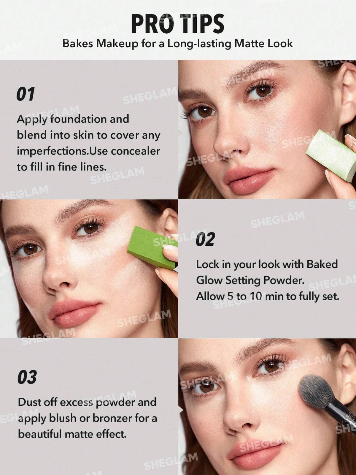 Light Brown Face Setting Powder with Natural Glow for Long-Lasting Makeup Finish