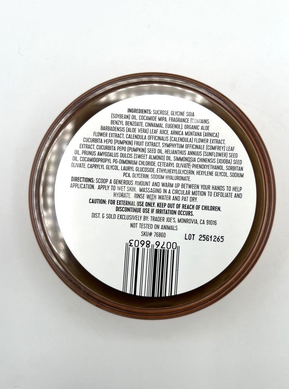 Trader Joe's Pumpkin Body Scrub Exfoliating Brown Sugar 8 oz Limited