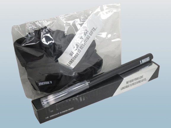 Concealer Blending Brush Set - Pack of 3 with White Scrunchie