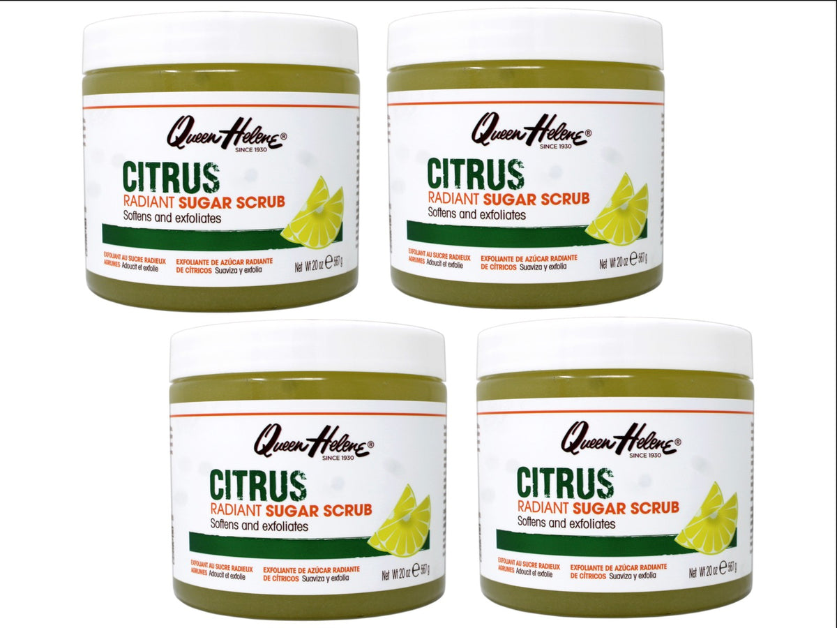4 Pack - Queen Helene Citrus Radiant Sugar Scrub, Softens and