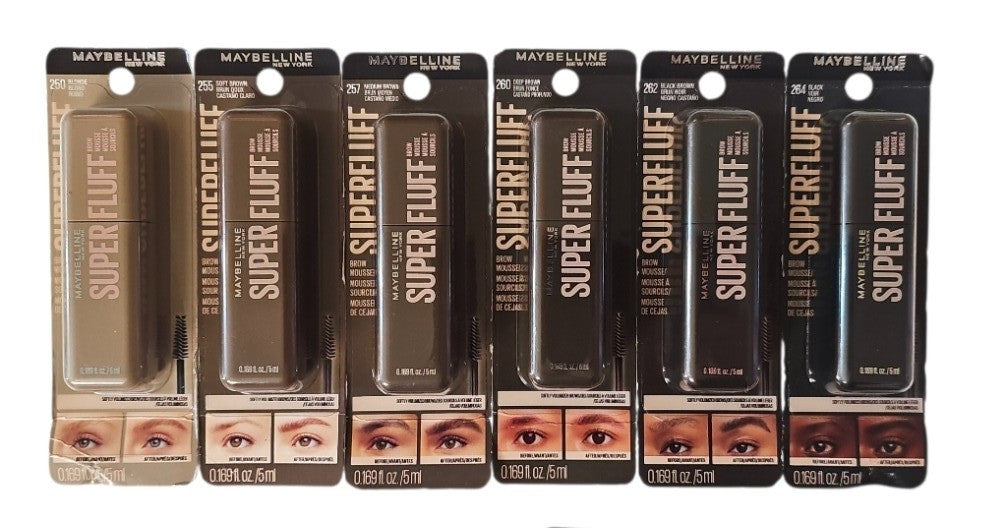 Maybelline Brow Mousse Shade Range - Fluff, Soft, Medium, Deep Brown & More