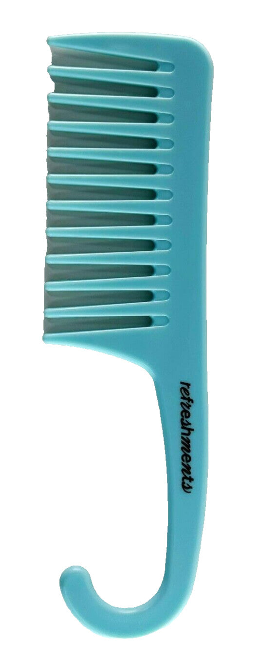 Wide Tooth Detangling Comb in Blue - Pack of 2 for Thick & Curly Hair