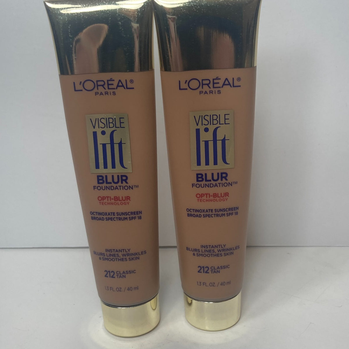 Loreal Visible Lift Blur Foundation Set - Shade #212 Classic Tan Discontinued