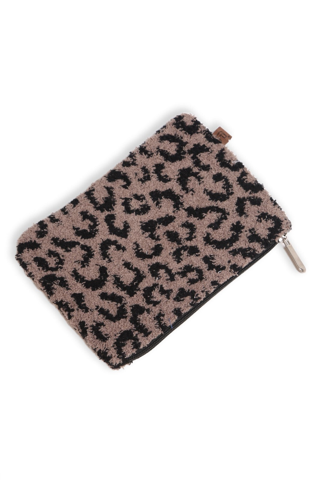 Leopard Pattern Travel Pouch with Zipper Closure - Small Cosmetic & Organizer Bag