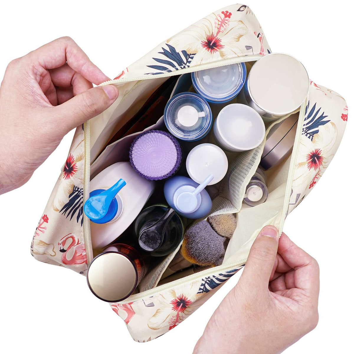 Large Waterproof Cosmetic Travel Bag for Women - Organizer & Toiletry Kit