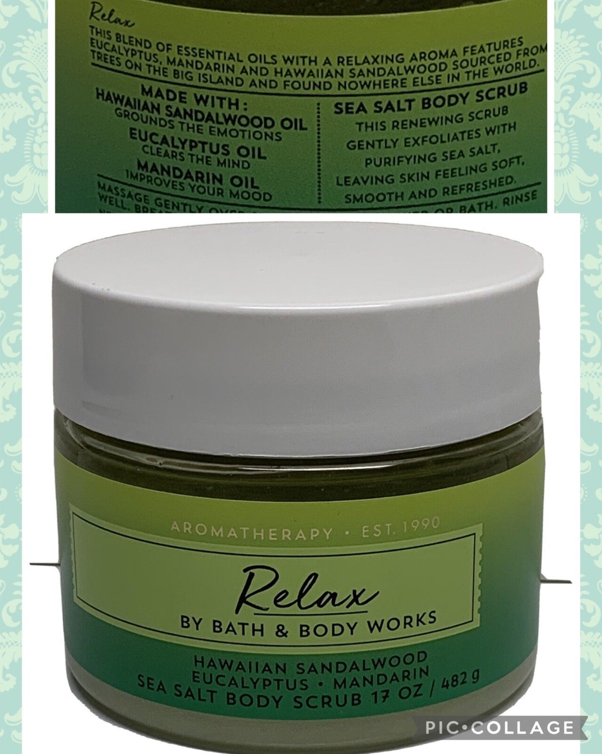 Bath & Body Works Aromatherapy Salt Scrub 17 oz With Vitamin E You
