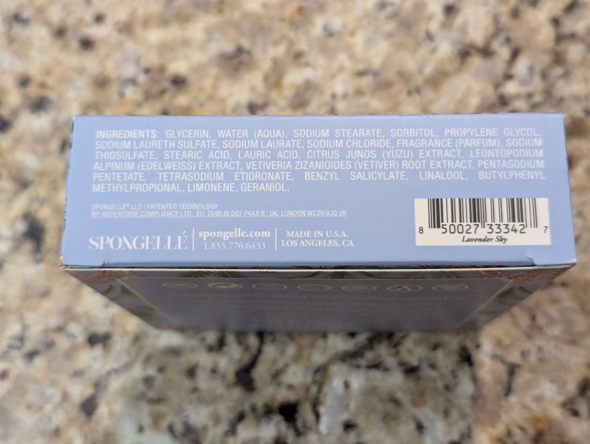 Spongelle Lavender Sky Multi-Use Body Wash Buffer 3 oz - Exfoliating & Cleansing