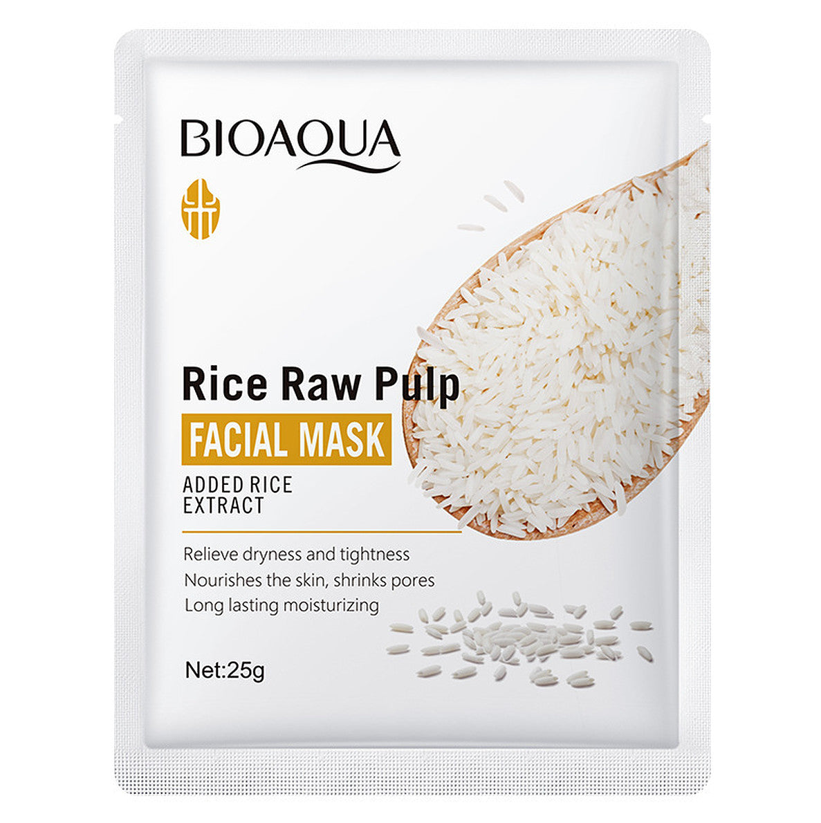 Rice Raw Pulp Moisturizing Facial Mask Set - 4pcs x 25g