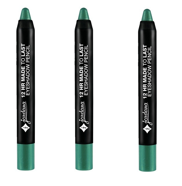 JORDANA 12 Hour Eyeshadow Pencil Set - Endless Emerald, Waterproof, Long-Lasting Makeup