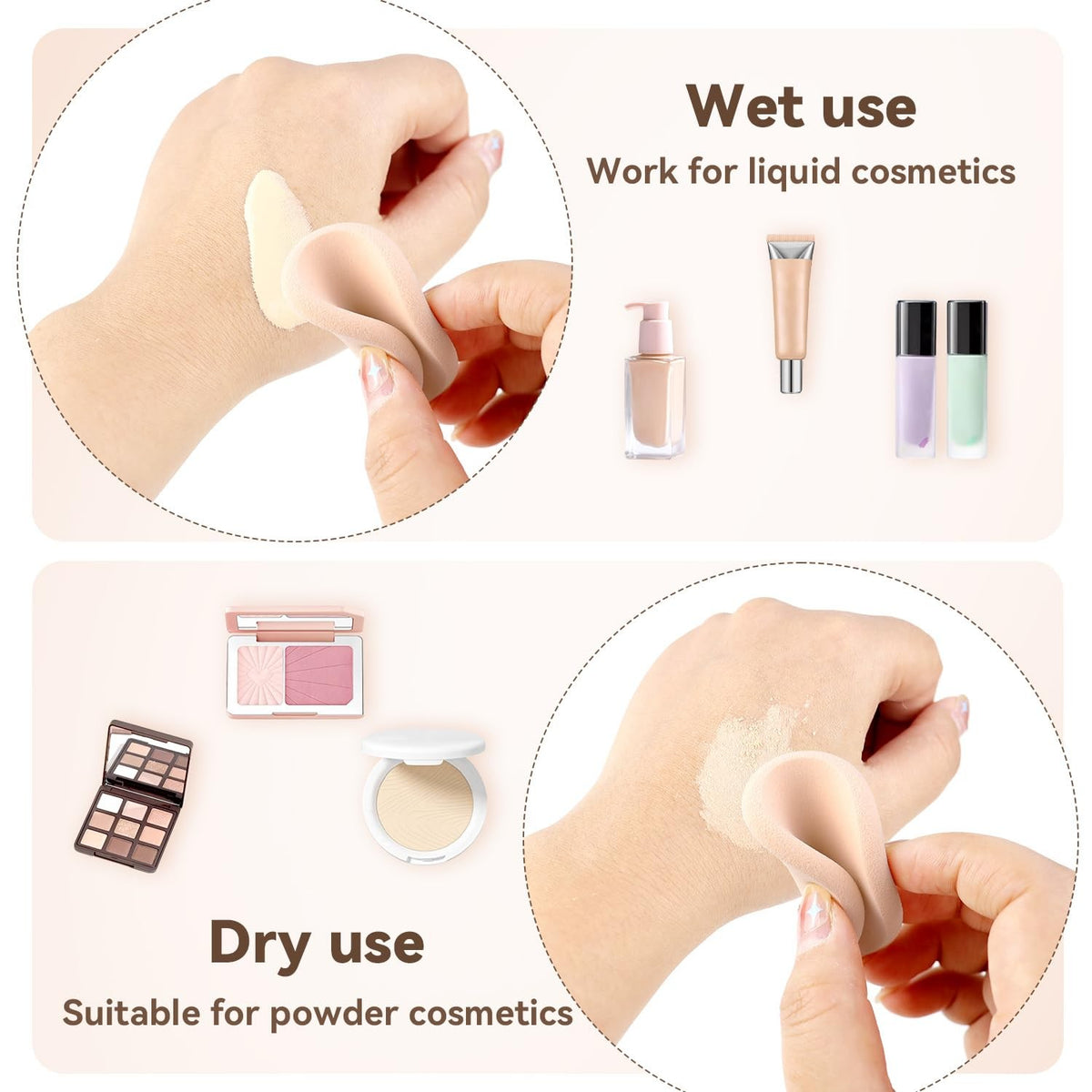 25 Pcs Makeup Sponges - Facial Foundation Blenders for Wet & Dry Use