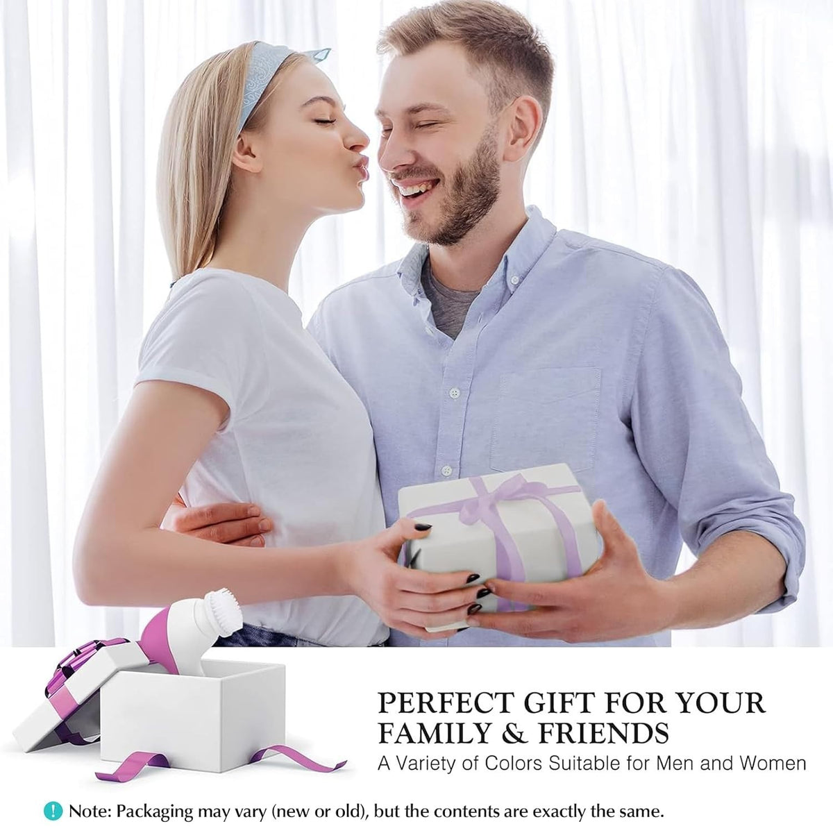 2-Speed Sonic Facial Brush Waterproof Rechargeable Exfoliator