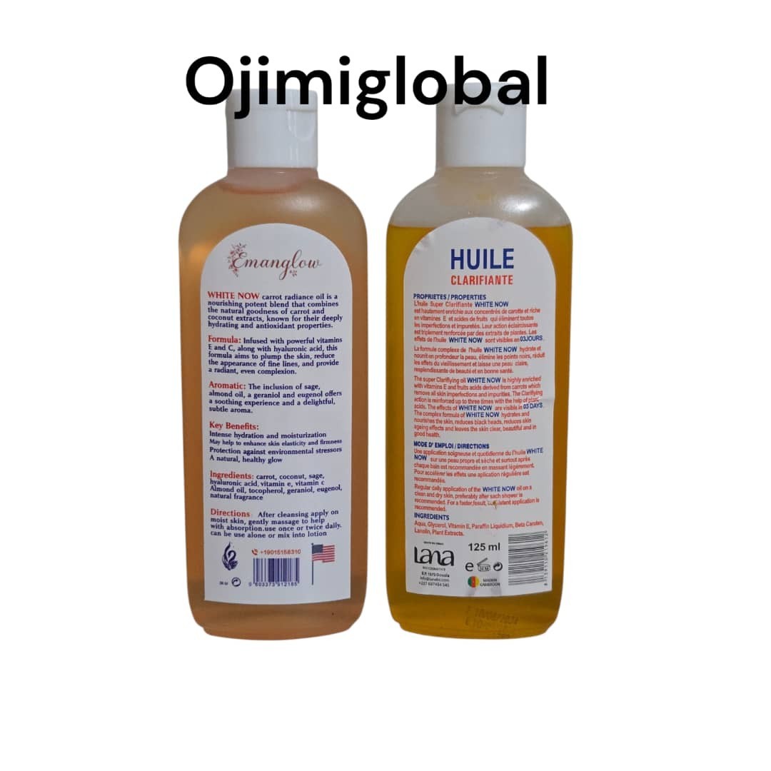 Clarifying Brightening Skin Oil with Coconut & Carrot Extract - 125ml
