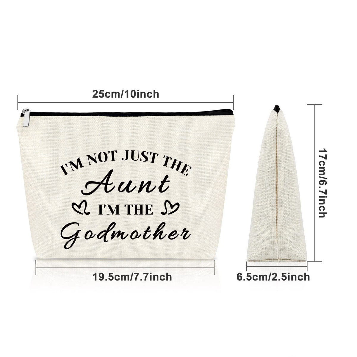 Godmother Gifts Makeup Bag for Godchild Baptism Christmas Mother's Day