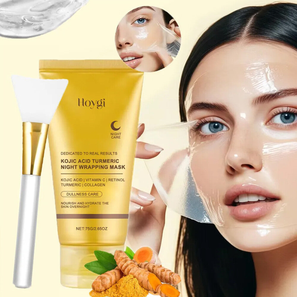 Kojic Acid Turmeric Collagen Night Mask for Brightening & Hydration - 75g