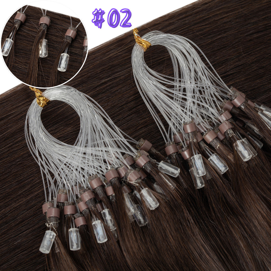 Micro Ring Hair Extensions 200G Human Remy Loop Bead Tip Hair Piece