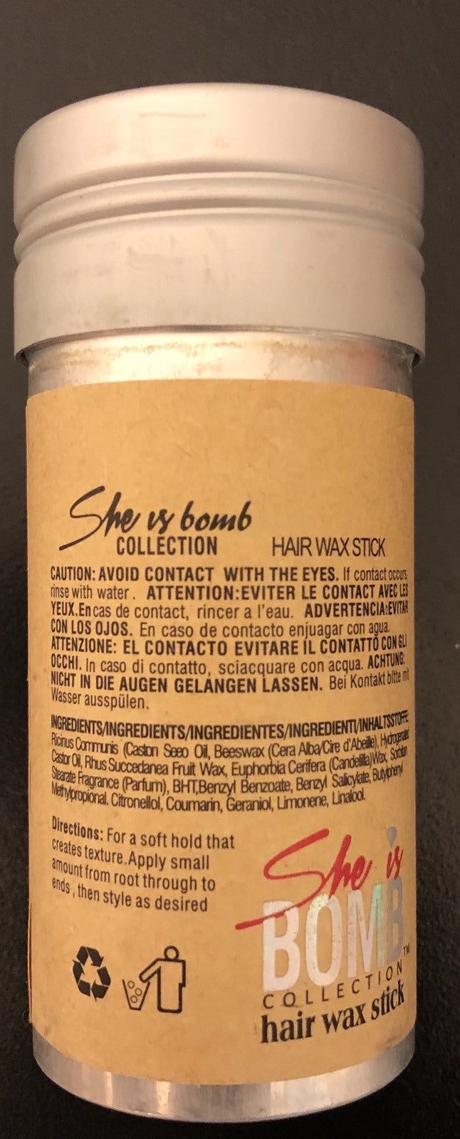 Hair Wax Stick 2.7oz Non-Greasy Hold