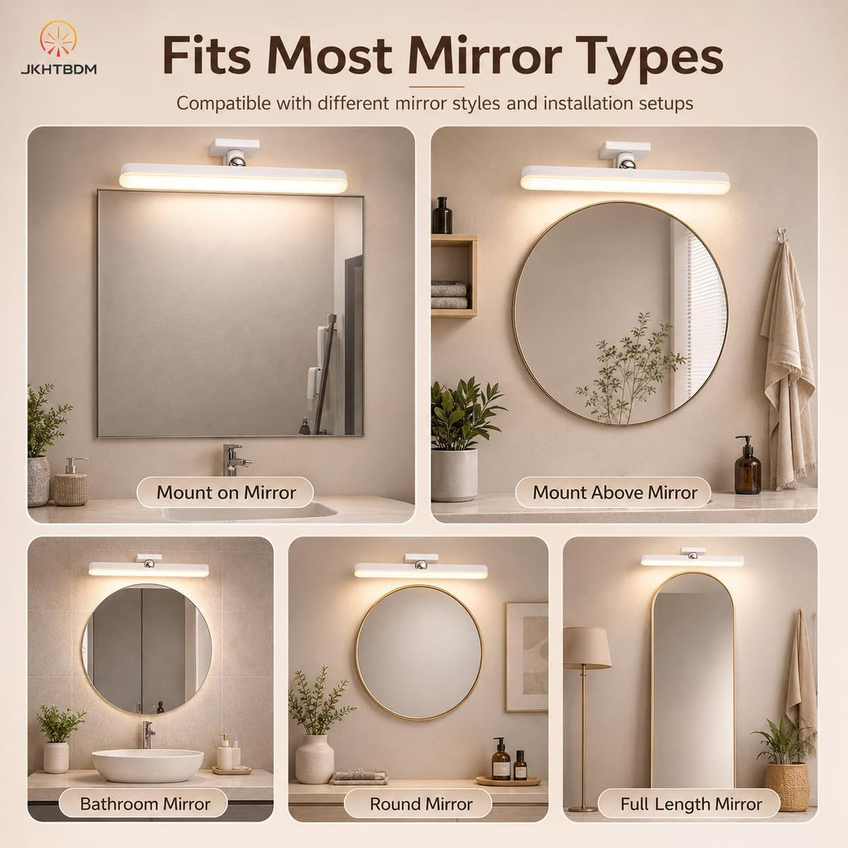 Rechargeable LED Light Bar for Vanity Mirror - Wireless Dimmable Makeup Lighting