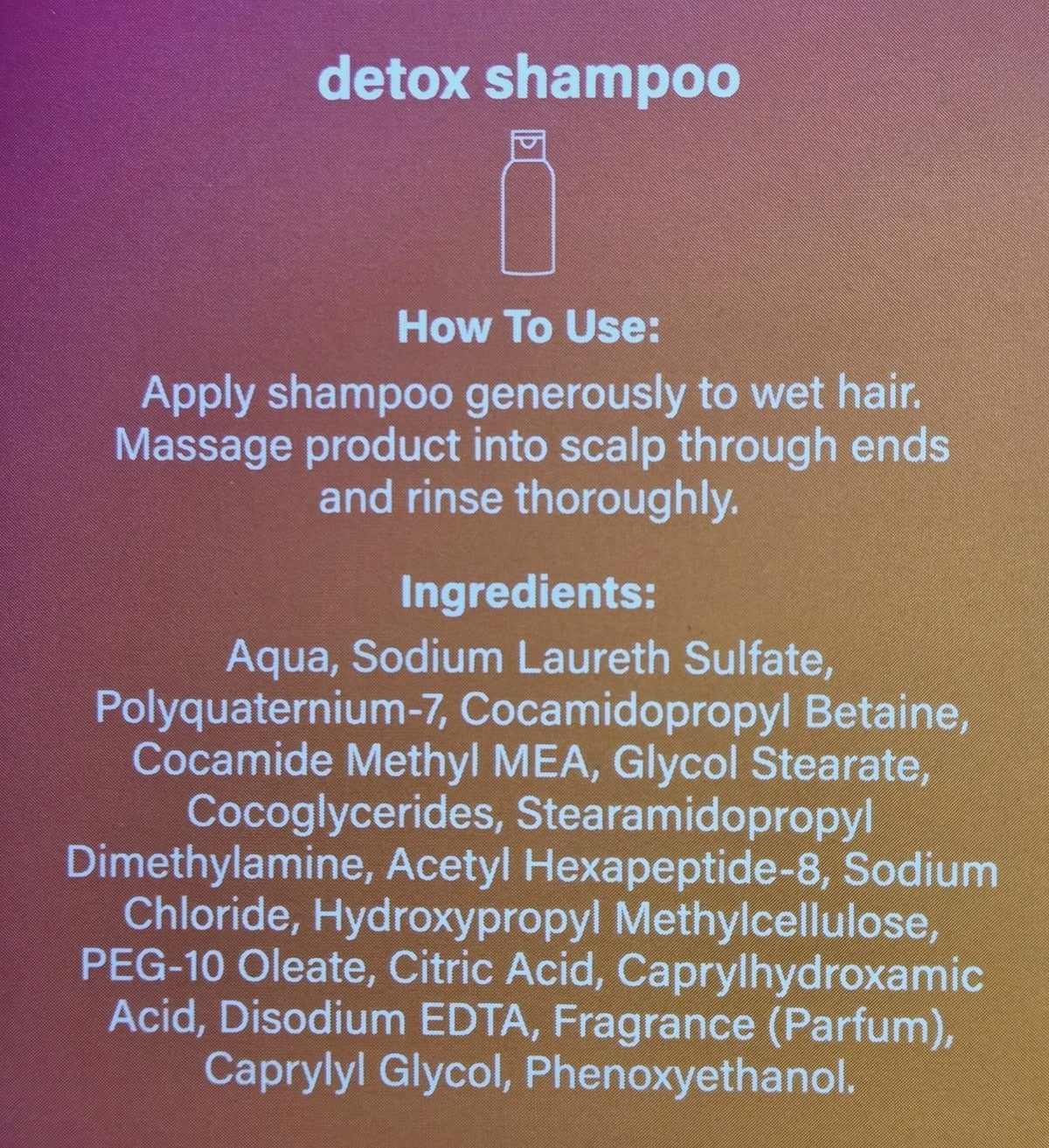 Hair Repair Set with Mask Oil and Detox Shampoo for Damaged Hair