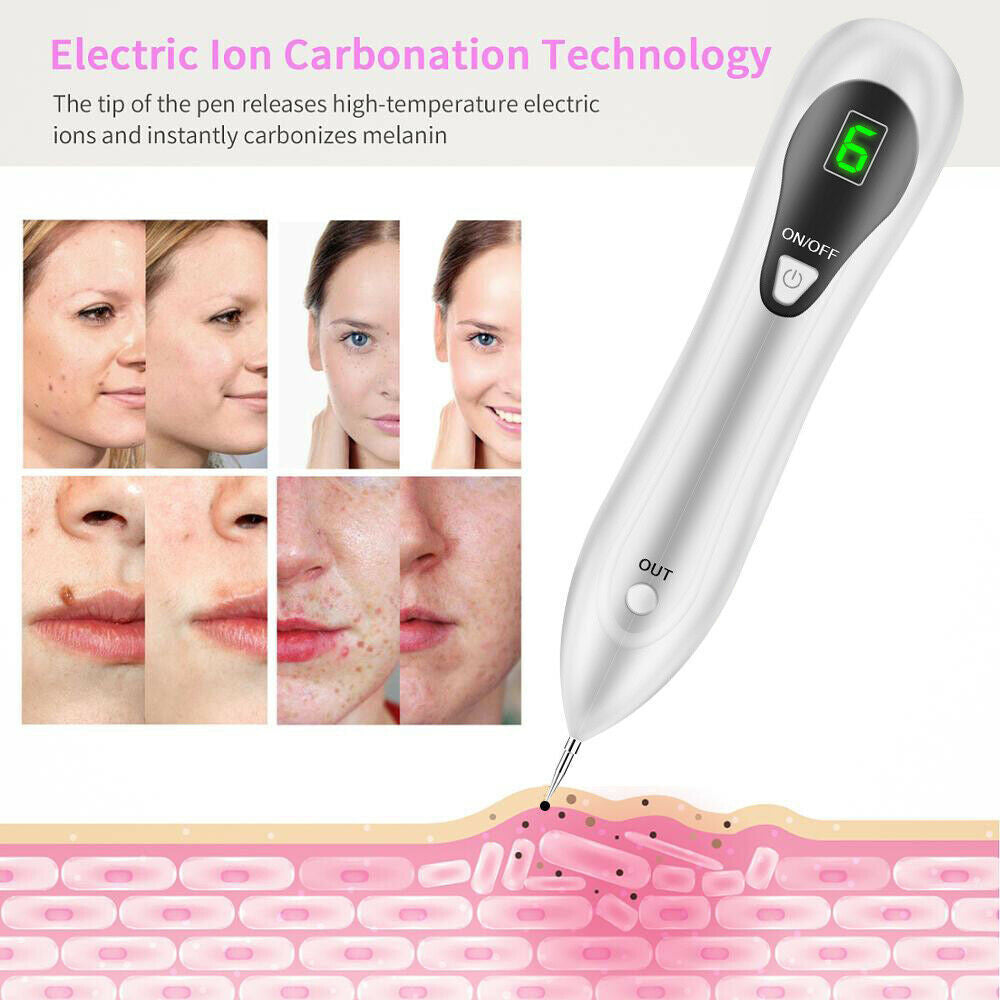 Laser Mole & Skin Tag Removal Pen - Dark Spot & Wart Remover, Rechargeable
