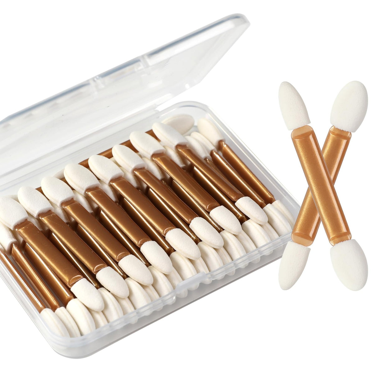 Double Sided Disposable Eyeshadow Applicators, 30pcs Makeup Tools 2.4in