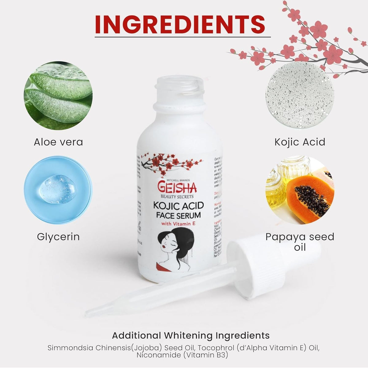 Kojic Acid Face Brightening Serum - 1 oz for Glowing & Even Skin Tone