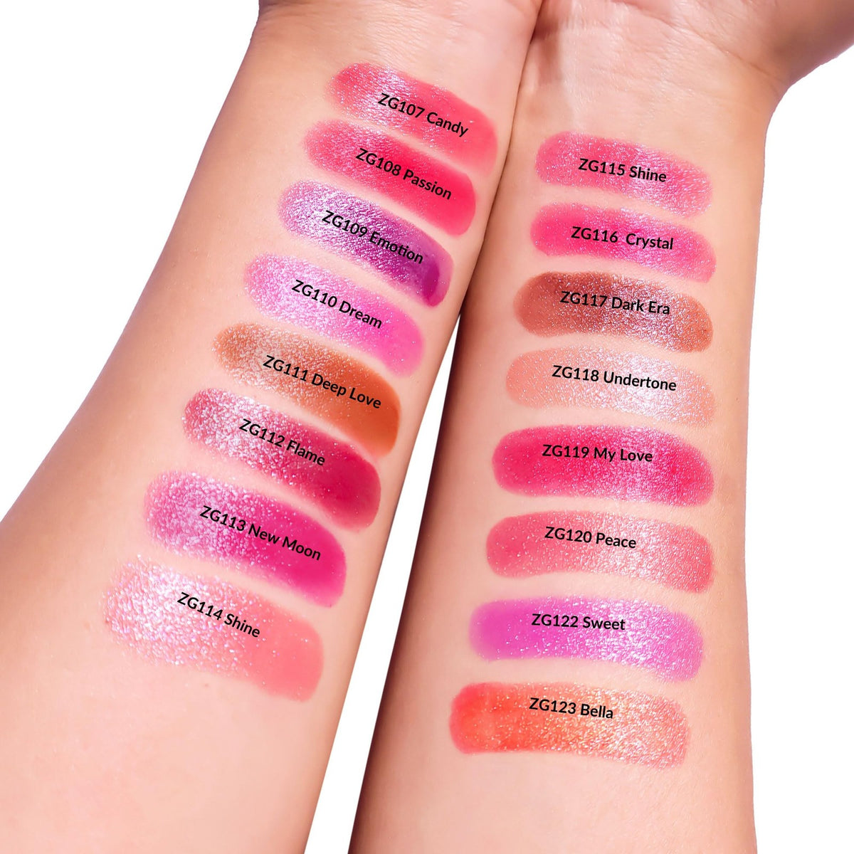 Berry Pink Shimmer Lipstick - Moisturizing Vegan Lip Gloss with Sparkle