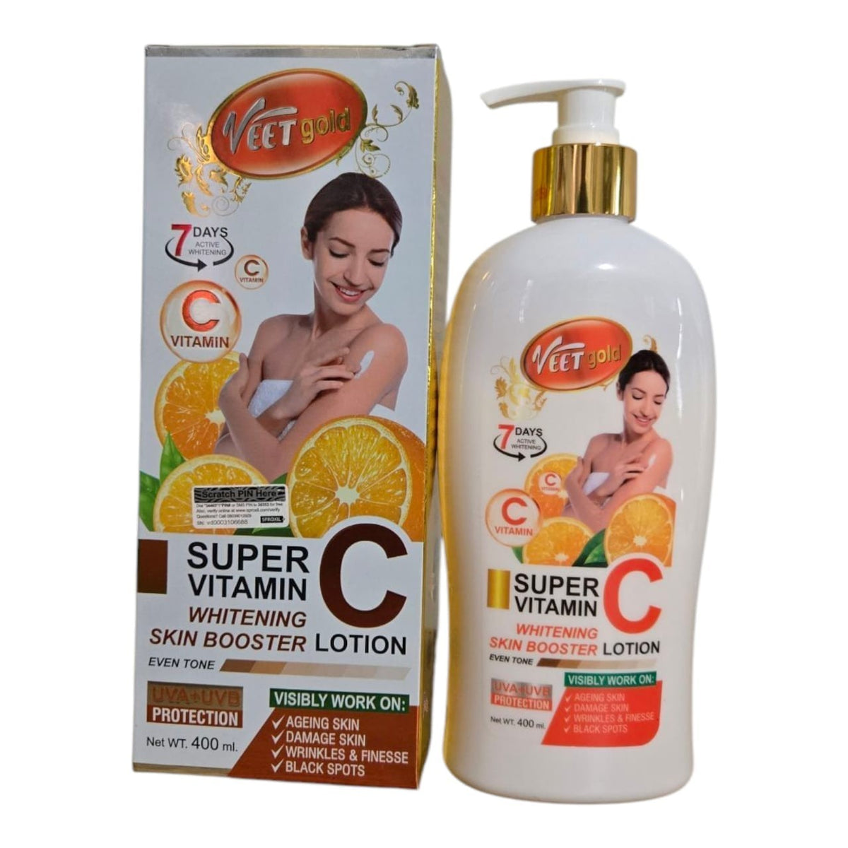Vitamin C Skin Booster Lotion 400ml - Even Tone & Brightening Moisturizer