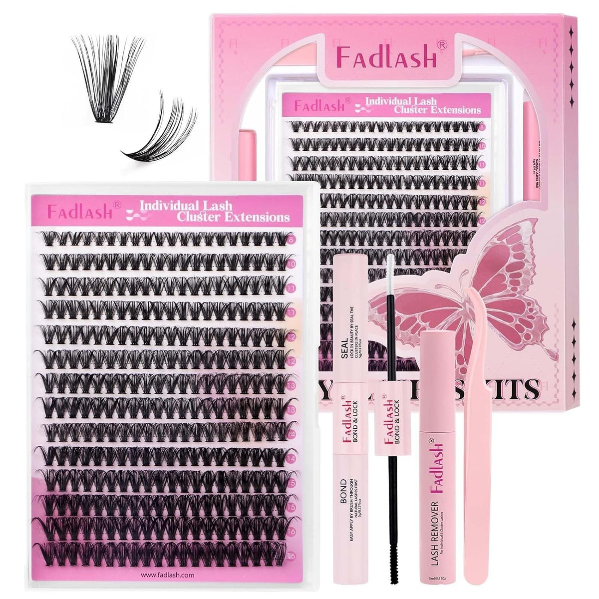 DIY Lash Clusters Kit 280PCS Natural Wispy Extensions for Beautiful Lashes