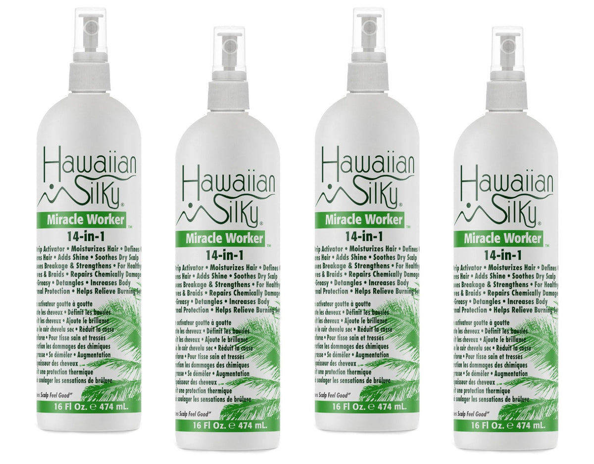 Miracle Worker Moisturizer Hair Spray - 14-in-1 Hydrating Spray 16 Fl Oz, Pack of 4