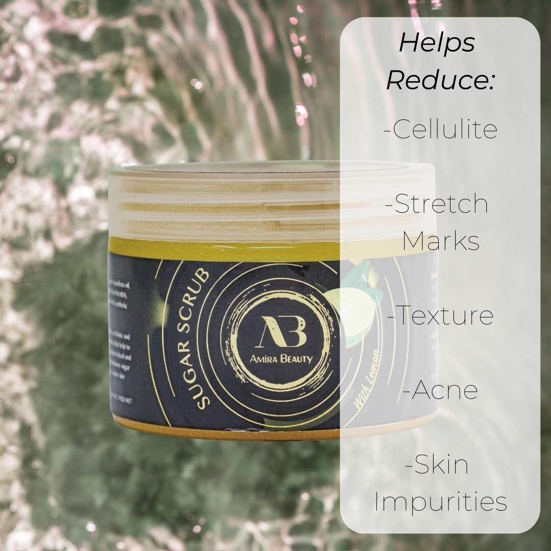 Exfoliating Body Scrub Polish Sugar Cellulite Exfoliator, Stretch