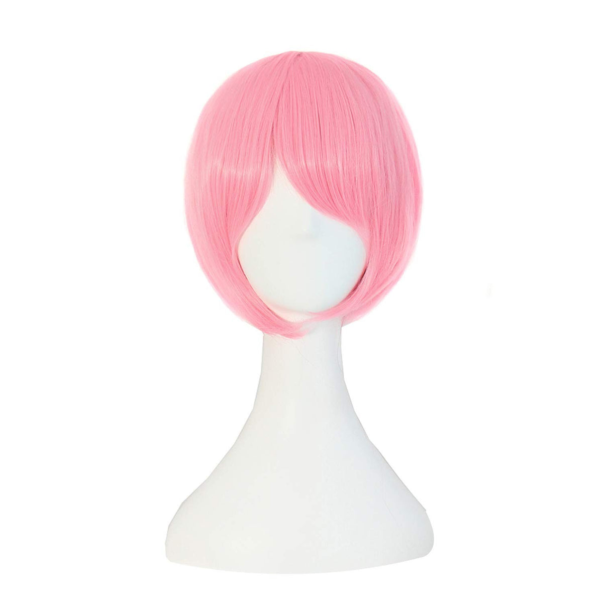 Pink Cosplay Wig 35cm Heat Resistant & Adjustable Fit for Halloween & Costume